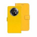 For Realme 13+ 5G idewei Crazy Horse Texture Leather Phone Case(Yellow)