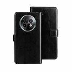 For Realme 13+ 5G idewei Crazy Horse Texture Leather Phone Case(Black)