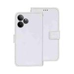 For Realme GT 6 5G Taiwan, China idewei Crazy Horse Texture Leather Phone Case(White)