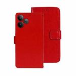 For Realme GT 6 5G Taiwan, China idewei Crazy Horse Texture Leather Phone Case(Red)