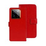 For Realme GT 7 Pro idewei Crazy Horse Texture Leather Phone Case(Red)