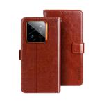 For Realme GT 7 Pro idewei Crazy Horse Texture Leather Phone Case(Brown)