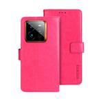For Realme GT 7 Pro idewei Crazy Horse Texture Leather Phone Case(Rose Red)