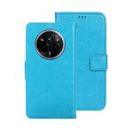 For Realme 14 Pro 5G idewei Crazy Horse Texture Leather Phone Case(Sky Blue)