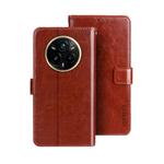 For Realme 14 Pro+ 5G idewei Crazy Horse Texture Leather Phone Case(Brown)