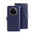 For Realme 14 Pro+ 5G idewei Crazy Horse Texture Leather Phone Case(Blue)