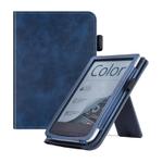 For Pocketbook PB616 Calfskin Leather Smart Tablet Case(Blue)
