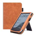 For Pocketbook PB616 Calfskin Leather Smart Tablet Case(Brown)