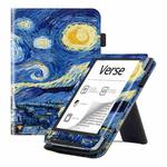 For Pocketbook Verse / Verse Pro Painted Calfskin Smart Leather Tablet Case(Starry Sky)