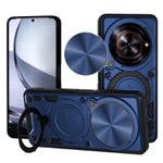 For ZTE nubia Focus /Blade A75 5G CD Texture Sliding Camshield Magnetic Holder Phone Case(Blue)