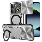 For ZTE nubia Neo 3 CD Texture Sliding Camshield Magnetic Holder Phone Case(Silver)