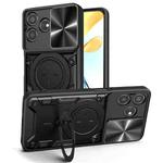 For ZTE Axon 50 Lite 4G CD Texture Sliding Camshield Magnetic Holder Phone Case(Black)