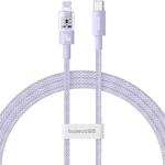 Baseus CD Series PD20W USB-C / Type-C to 8 Pin Fast Charging Data Cable, Length:2m(Purple)