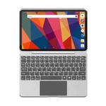 For iPad Pro 12.9 2020/2021/2022 Aluminum Alloy Bluetooth Touch Keyboard Leather Case(Silver)