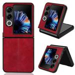 For ZTE nubia Flip2 / Libero Flip2 Cow Pattern Sewing Back Cover Phone Case(Red)