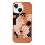 For iPhone 15 Cartoon Film Craft Hard PC Phone Case(Bulldog)