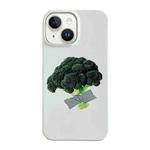 For iPhone 15 Cartoon Film Craft Hard PC Phone Case(Broccoli)