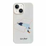 For iPhone 15 Plus Cartoon Film Craft Hard PC Phone Case(Lie Flat)