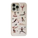 For iPhone 15 Pro Cartoon Film Craft Hard PC Phone Case(Yoga)