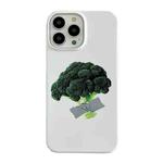 For iPhone 15 Pro Max Cartoon Film Craft Hard PC Phone Case(Broccoli)