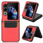 For ZTE nubia Flip2 Litchi Texture Card Slots Back Cover Phone Case(Red)