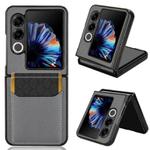 For ZTE nubia Flip2 Litchi Texture Card Slots Back Cover Phone Case(Grey)