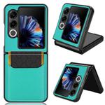 For ZTE nubia Flip2 Litchi Texture Card Slots Back Cover Phone Case(Green)