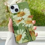 For iPhone 15 Varnishing Water Stick PC Phone Case(Big Chrysanthemum)