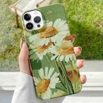 For iPhone 16 Pro Max Varnishing Water Stick PC Phone Case(Big Chrysanthemum)