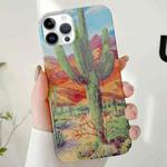 For iPhone 16 Pro Varnishing Water Stick PC Phone Case(Cactus)