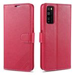 For Huawei Enjoy Z 5G AZNS Sheepskin Texture Horizontal Flip Leather Case with Holder & Card Slots & Wallet(Red)