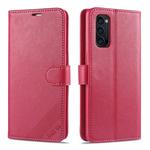 For Oppo Reno4 / Reno4 Pro AZNS Sheepskin Texture Horizontal Flip Leather Case with Holder & Card Slots & Wallet(Red)