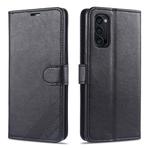 For Oppo Reno4 / Reno4 Pro AZNS Sheepskin Texture Horizontal Flip Leather Case with Holder & Card Slots & Wallet(Black)