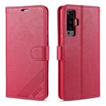 For Vivo X50 AZNS Sheepskin Texture Horizontal Flip Leather Case with Holder & Card Slots & Wallet(Red)