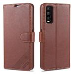 For Vivo Y70s / Y51s AZNS Sheepskin Texture Horizontal Flip Leather Case with Holder & Card Slots & Wallet(Brown)