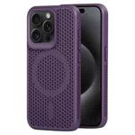 For iPhone 15 Pro MagSafe Magnetic Heat Dissipation Phone Case(Dark Purple)