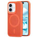 For iPhone 16 Plus MagSafe Magnetic Heat Dissipation Phone Case(Orange)