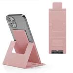 PU Leather Ultra Thin Folding Phone Holder(Rose Gold)