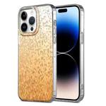 For iPhone 14 Pro Max Dynamic Colorful Rhombus Diamond Series PC + TPU Phone Case(Gold)