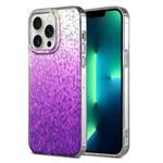 For iPhone 13 Pro Max Dynamic Colorful Rhombus Diamond Series PC + TPU Phone Case(Purple)