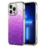 For iPhone 13 Pro Dynamic Colorful Rhombus Diamond Series PC + TPU Phone Case(Purple)