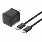 Baseus GaN5 20W mini USB-C / Type-C Gallium Nitride Fast Charger, US Plug(Cluster Black)