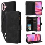 For iPhone 16 Multifunctional Multi-Card Wallet Phone Leather Case(Black)
