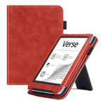 For Pocketbook Verse / Verse Pro Calfskin Leather Smart Tablet Case(Red)