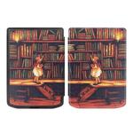 For Pocketbook Verse / Verse Pro Painted Retro Skin-feel Leather Smart Tablet Case(Library Girl)