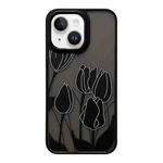 For iPhone 15 Skin Feel Matte TPU+PC Shockproof Phone Case(Tulip)