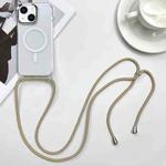 For iPhone 14 MagSafe Magnetic PC + TPU Phone Case with Lanyard(Khaki)