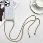For iPhone 12 Pro Max MagSafe Magnetic PC + TPU Phone Case with Lanyard(Khaki)