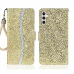 For Samsung Galaxy S24+ 5G Glitter Powder Filp Leather Phone Case(Gold)