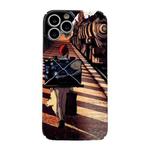 For iPhone 15 Pro Precise Hole Glossy PC Phone Case(Train Station)